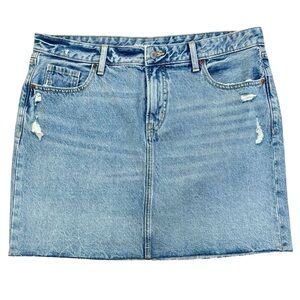 Old Navy Distressed Denim Mini Skirt Size 14 NWT